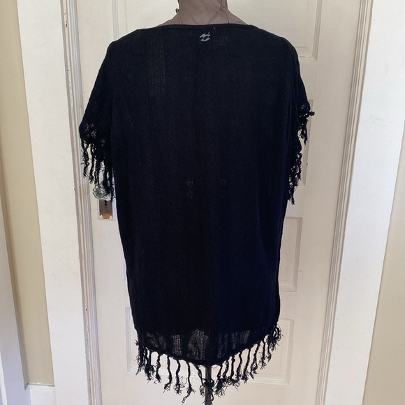 Billabong Fringed Black Top Large - Picture 6 of 7
